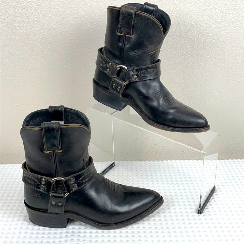 Frye Billie Harness Ankle Boots made in Mexico